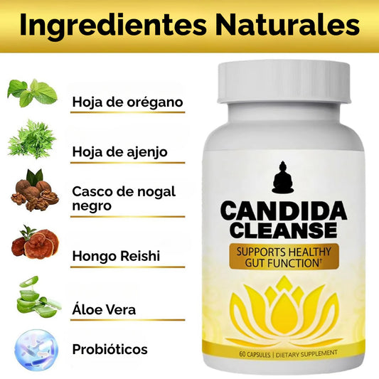 Cándida Cleanse®- Controla Antojos, Desinflama Abdomen y Combate Cansancio