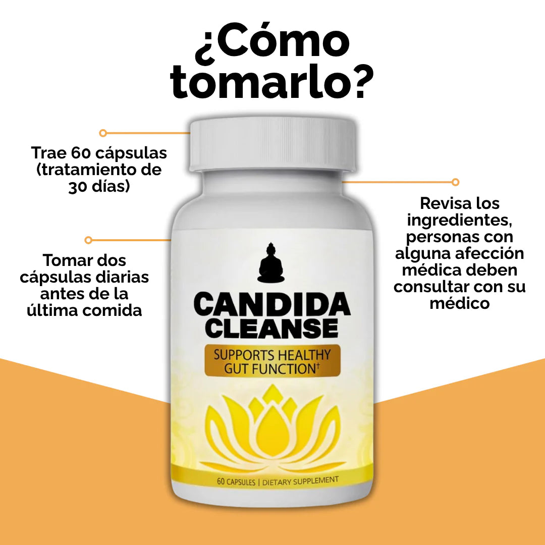 Cándida Cleanse®- Controla Antojos, Desinflama Abdomen y Combate Cansancio