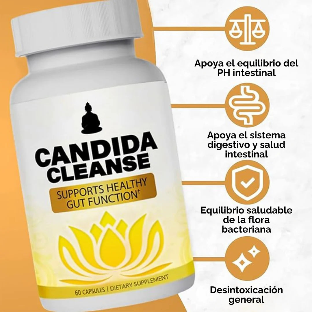 Cándida Cleanse®- Controla Antojos, Desinflama Abdomen y Combate Cansancio