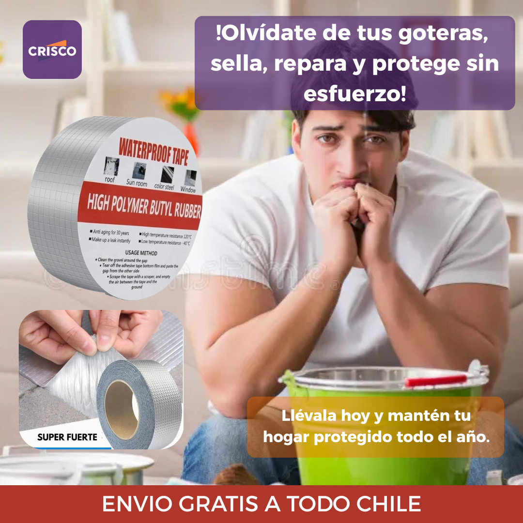 Super Cinta Selladora® Impermeable de Aluminio Alta Resistencia