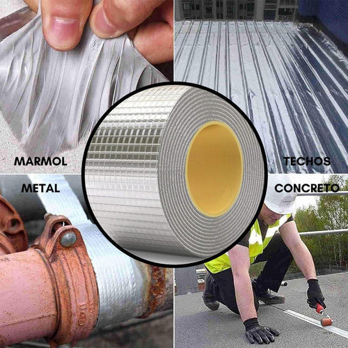 Super Cinta Selladora® Impermeable de Aluminio Alta Resistencia