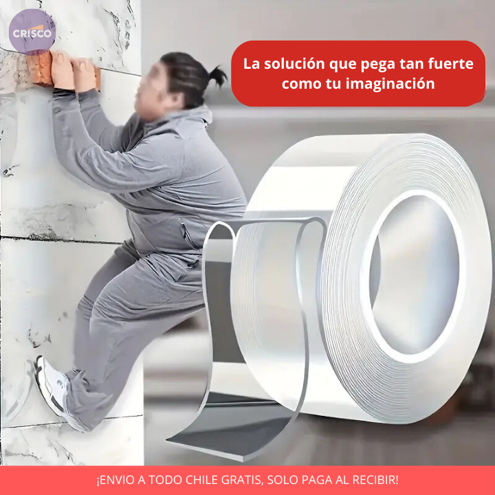 Cinta de Doble Contacto – Pega Fuerte en Cualquier Superficie – Instala todo sin dañar tus paredes en minutos