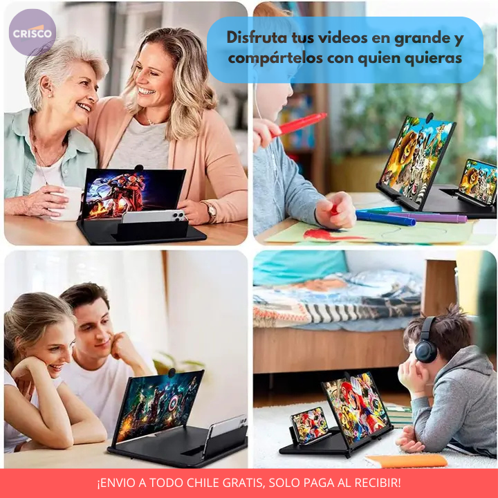 Amplificador de Pantalla – Agranda tu Celular – Disfruta películas como en el cine en segundos