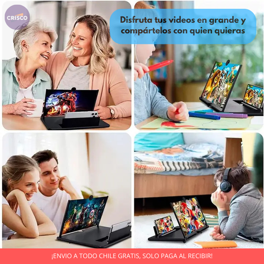 Amplificador de Pantalla – Agranda tu Celular – Disfruta películas como en el cine en segundos