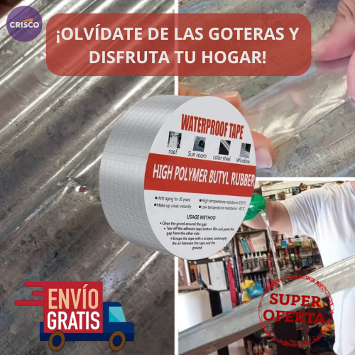 Super Cinta Selladora®  Impermeable de Aluminio Alta Resistencia