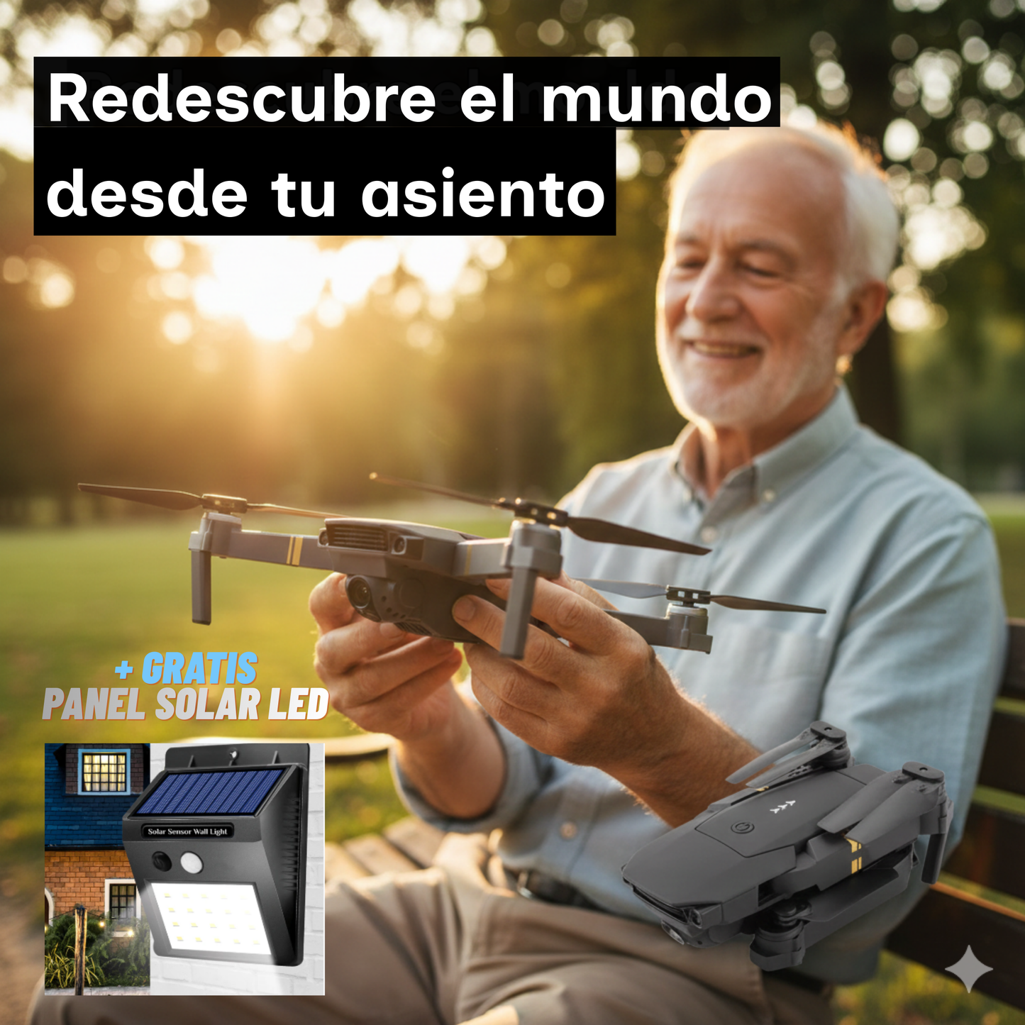 Dron Plegable - Cámara Voladora - Captura vistas impresionantes y crea recuerdos únicos.